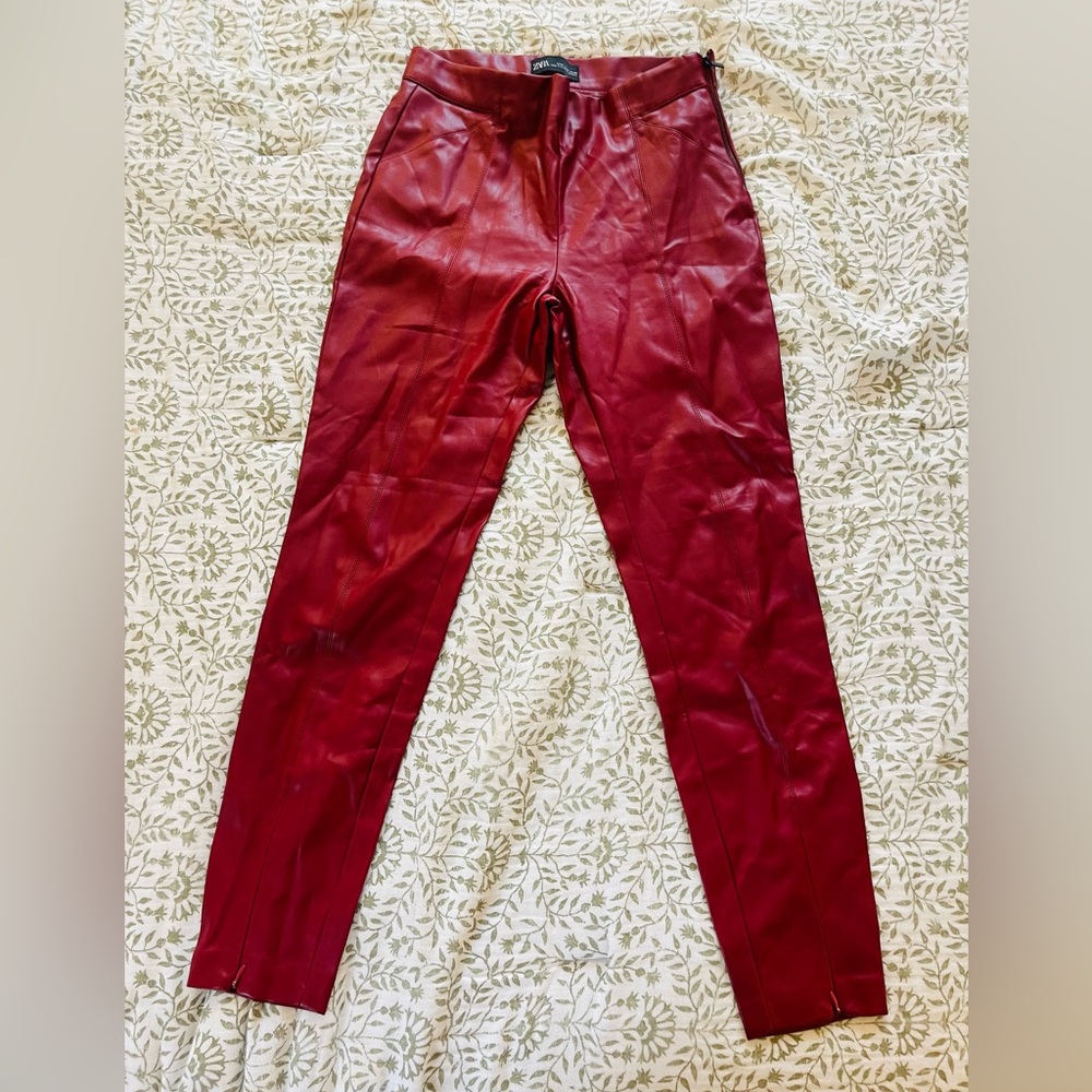 Zara Red Skinny Pants
